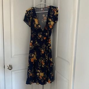 Old Navy wrap dress, midi length, size M
